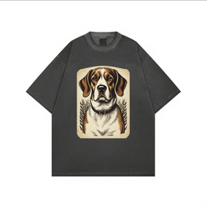 เสื้อยืดผู้ชายลายวินเทจพิมพ์ลายแบบดิสเทรส  งานพิมพ์ลายแบบพ่นตรง  ผ้าฝ้าย 100%  ป้องกันขนร่วง ระบายอากาศได้ดี แขนสั้น - Product Image 1