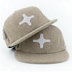 Casquette de baseball personnalisée en mélange de laine à visière plate, style vintage, chaude pour l'automne et l'<span class=keywords><strong>hiver</strong></span>, avec poche et fermeture snapback - Product Image 1