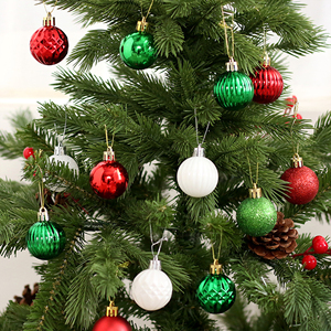 50 PCS 4cm Mini Christmas <strong>Baubles</strong> Set Colorful Mixed Texture Shatterproof Plastic Tree Hanging Decor Wholesale - Product Image 2