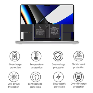 Batteries de remplacement pour ordinateur portable <span class=keywords><strong>Macbook</strong></span> <span class=keywords><strong>Pro</strong></span> 2022 2021 13 pouces 6100mAh A2442 A2779 A2918 A2519 <span class=keywords><strong>Batterie</strong></span> <span class=keywords><strong>externe</strong></span> pour ordinateur portable OEM - Product Image 5