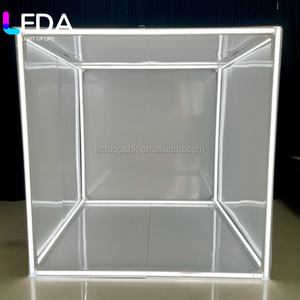 LEDA Outside Wedding Black Frame Wedding Photo Booth Box Photography <b>Backdrop</b> <b>Stand</b> for Party Event - Product Image 6