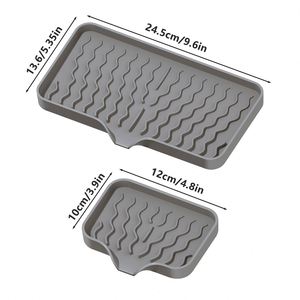 Non-Slip Waterproof Quick Dry <b>Silicone</b> Dish Drying <b>Mat</b> Easy Clean Drain Pad Multi-Usage Heat Resistant Kitchen Counter - Product Image 2