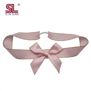 Ribbon Bow Factory Factory Custom Gift Ribbon Bow With Elastic Stretch Band For Box Decoration