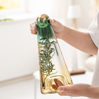 Prix usine, Meilleures ventes : Ensemble moderne de verrerie transparente dégradée pour la maison, comprenant pot à eau, carafe en verre et tasses à thé