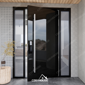 <span class=keywords><strong>Porta</strong></span> esterna moderna Cosyhouse con <span class=keywords><strong>porta</strong></span> d'ingresso <span class=keywords><strong>in</strong></span> <span class=keywords><strong>vetro</strong></span> specchiato con luci laterali e laterali superiori porte d'ingresso esterne con traverse - Product Image 4