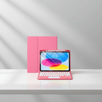 Étui intelligent pour tablette iPad 10 avec clavier, coque rabattable en PU