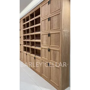 BARLEY Cellar Handcrafted Cigar Cabinet With Spain Cedar Wood Racks Interior