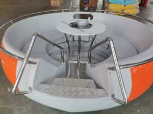Yate Flotante en Forma de Donut QIQU, Rotomoldeado, <span class=keywords><strong>para</strong></span> Alquiler, Indestructible, de HDPE, con Barbacoa Eléctrica - Product Image 3