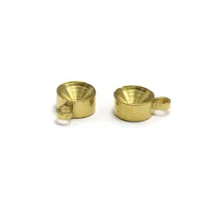 Latest Designs Fashion 5mm Jewellery Making Supplies Jewelry Accessories Brass Stone Base Charm