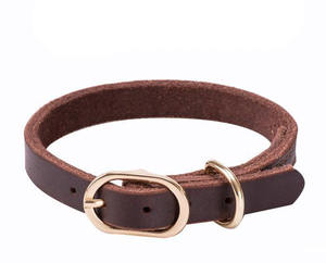 Honden Lederen Halsband Voor Middelgrote En Kleine Honden Golden Retriever Teddy <span class=keywords><strong>Corgi</strong></span> Verstelbare Lederen Halskraag - Product Image 3