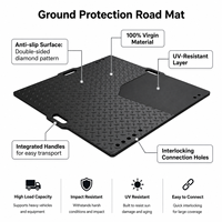 Tapis de protection de sol robustes en PEHD pour l'accès aux routes de transport minier, pour camions-bennes et excavatrices, Roan Mat, vente en gros