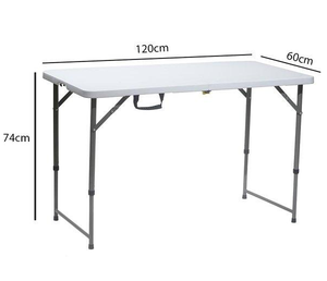 USA DELIVERY Wholesale Folding <b>Table</b> 4FT 5FT <b>6FT</b> 8FT Commercial HDPE Iron Frame Outdoor Banquet <b>Table</b> for Restaurant - Product Image 6
