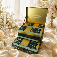 Boîte de calendrier de l'avent de beauté personnalisée de qualité supérieure pour Noël, 24 jours, boîte vide pour emballage de parfum, boîte cadeau