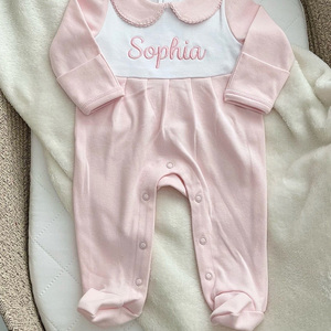 Conjunto Navideño Personalizado Para Niña Recién Nacida Otoño Invierno Con Lazo Mamelucos Para Bebé Al Por Mayor - Product Image 4