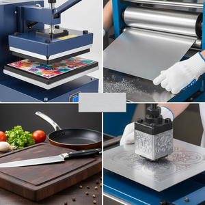 Lastra in Alluminio per Sublimazione 50x20 mm per Decorazione Utensili da Cucina, Foglio in Lega di Alluminio Durevole con Rivestimento Goffrato - Product Image 3