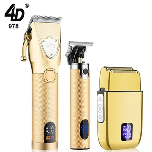 4D 978 professionelle wiederaufladbare elektrische Haarschneidemaschine Klinge Herrenhaarschneider Bartpflege-Set 3-in-1 Usb-Nasen-Schneider