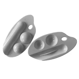 Paleta de mezcla cosmética para artista de maquillaje, plato para teñir cejas, <span class=keywords><strong>placa</strong></span> para teñir pestañas con 2 pocillos, 2 ranuras - Product Image 1