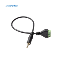 Connecteurs de câble OEM Factory 3,5 mm 4 pôles stéréo TRRS mâle vers AV 4 broches bornier à vis vert Balun