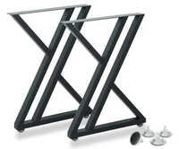 Strong Home Furniture-Table de lecture et de salle à manger en bois rectangulaire longue avec pieds noirs pour le travail sur ordinateur de cuisine