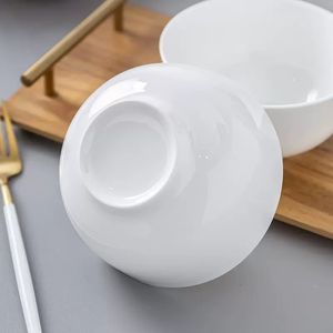 Nuovo commercio all'ingrosso Bone <span class=keywords><strong>China</strong></span> ciotola di Ramen in ceramica bianca personalizzata con Logo modello per zuppa insalata di frutta uso per feste - Product Image 5