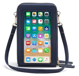 Özel moda PU rahat dokunmatik ekran kadın tek Crossbody çanta çanta cep telefonu çanta kızlar için