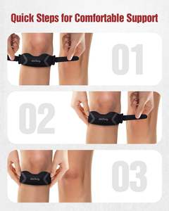 Attelle de genou stabilisatrice réglable antidérapante pour la rotule, idéale pour le genou de l'athlète, la tendinite, le basketball, le volleyball, les squats, rose - Product Image 6