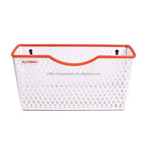 Support magnétique de stockage de matériel de Pp de stockage suspendu par bureau de conception creuse simple blanche - Product Image 1