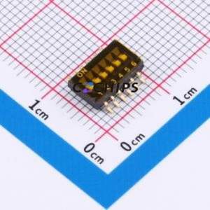 KH-BM-SMT1.27-6P DIP Switch SMD-12P,5.4x9.2mm Switch ( Number of Switch Sections: 6 )( Lead Spacing: 1.27mm )( Color: Black ) - Product Image 1