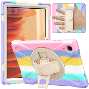 Arcobaleno Colorato Simmetria Per Il Caso di <span class=keywords><strong>Samsung</strong></span> Galaxy <span class=keywords><strong>Tab</strong></span> <span class=keywords><strong>A7</strong></span> 10.4 T500 T505 T507 T505N Defender Cavalletto Mano Cinghia di <span class=keywords><strong>Tablet</strong></span> Della Copertura - Product Image 1