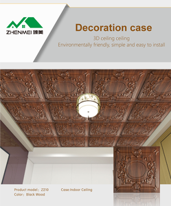 Thời trang vàng 3D PVC tấm Tường Dễ dàng cài đặt hiện đại Trần nghệ thuật cho Mall cho trang trí tường và trần lưới - Product Image 2