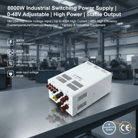 SCN-8000 8000W Ayarlanabilir DC Tek Çıkışlı Güç Kaynağı 0-48V 0-400A AC-DC Endüstriyel Anahtarlama Elektrokaplama Şarj Cihazı