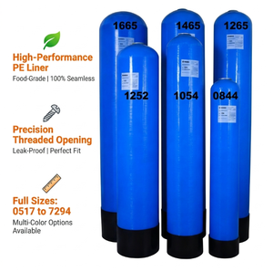 Réservoir sous pression en PRV toutes tailles (0517 à 7294) conforme à la norme NSF, bleu/noir, pour <span class=keywords><strong>adoucisseur</strong></span> et filtration d'eau - Product Image 1