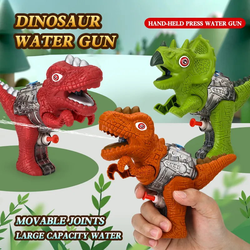 wholesale Outdoor Plastic beach summer game shooting spray air pressure dinosaur water gun for gun toy