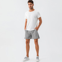 Shorts de sport mi-longs pour homme en nylon, coupe ample, respirants, à séchage rapide, avec cordon de serrage, sensation fraîche, pour yoga, fitness et course à pied
