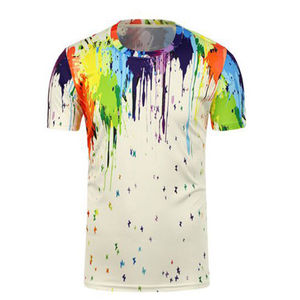 Camiseta Deportiva Unisex de Secado Rápido con Cuello Redondo, Tejida en Poliéster/Algodón, Ecológica, Transpirable, para Correr/Béisbol/Fútbol - Product Image 4