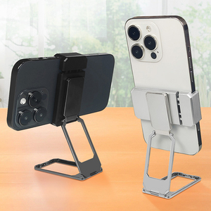 Soporte de aleación con clip ajustable Soporte de teléfono plegable portátil con hebilla de anillo Nuevo diseño para dispositivos móviles Adhesivo trasero - Product Image 3