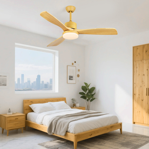 Ventilateur de plafond moderne à LED avec moteur DC de 52 pouces, 6 vitesses, commande intelligente, 3 pales, lumière intégrée, télécommande, chambre à coucher, CRI élevé 95 - Product Image 4