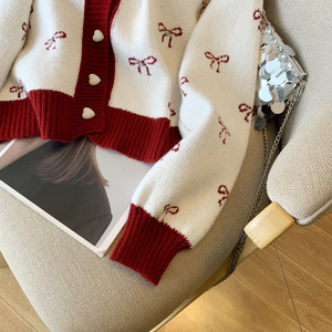 Pull en maille torsadée jacquard pour <span class=keywords><strong>femme</strong></span>, mode hiver 2026, pull pour <span class=keywords><strong>femme</strong></span>, hauts en maille pour le Nouvel An et Noël - Product Image 5