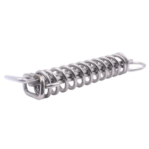304 Stainless Steel Double Hook Tension Spring Adjustable Length Electroplated Mechanical <b>Hardware</b> Spring for <b>Hardware</b> Use - Product Image 3