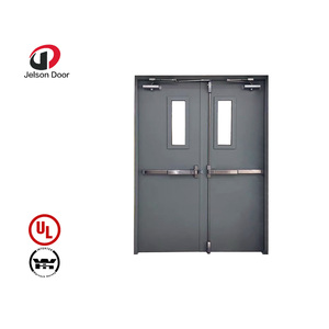 Puerta Cortafuego de Acero con Certificación UL, Fabricada en China, Puerta Doble Resistente al Fuego con Cierrapuertas para Contratistas de Proyectos Hoteleros - Product Image 4
