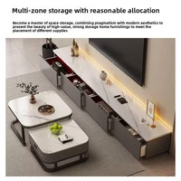 Meuble TV en bois intégré au design moderne et simple pour salon, idéal pour les petits appartements