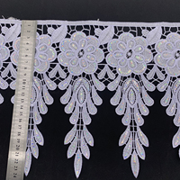 Vente en gros d'usine, dentelle brodée guipure pas chère, sequins, encaje bordado, broderie, dentelle soluble à l'eau, garniture brillante, accessoires