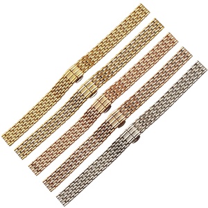 Bracelet de montre de remplacement Longines pour hommes et femmes avec boucle papillon, bracelet en acier inoxydable ultra-fin en maille, bracelets de montre de luxe - Product Image 3