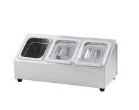 Bac de maintien au chaud GN 1/1 en acier inoxydable 201 pour buffet, avec grille, pour aliments chauds, usage professionnel en cuisine, certifié LFGB