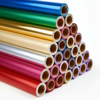 Papier d'emballage de Noël en feuille métallique imperméable recyclable brillant or/argent/rouge/vert, emballage cadeau de luxe pour les fêtes A4