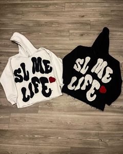 Sudaderas con Capucha al por Mayor, Personalizadas, Bordadas, 100% Algodón, Estilo Urbano, Holgadas, con Corte Deshilachado y Dobladillo sin Rematar, para Otoño - Product Image 4