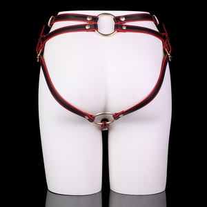 Twin-Wing Lock Oath Bearer Pants with Anal Plug Ring Chastity <b>Harness</b> with Lock Cock for Adult Penis Bondage <b>Leather</b> Underwear - Product Image 5