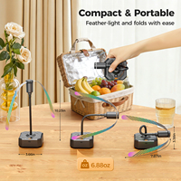 Ventilateur anti-moustiques intelligent à affichage LED numérique, portable, pliable, écologique, alimenté par batterie, USB 5V, pour le camping