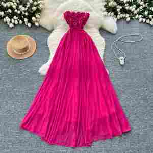 Vestido Midi Casual de Verano para Mujer, Estilo Túnica Romana Tejida, Corte A, Sin Mangas, Cintura Imperio, Malla 3D Transpirable - Product Image 1