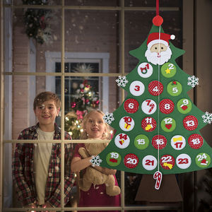 ต้นคริสต์มาสประดับประตูคุณภาพสูงทำจากผ้าสักหลาดโพลีเอสเตอร์พร้อมเรื่องราวเกี่ยวกับต้นคริสต์มาส จีน (ปักกิ่ง) ขายส่ง - Product Image 3